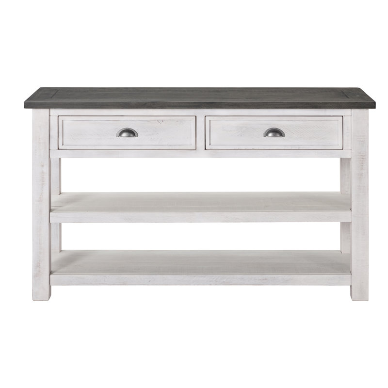 Gracie Oaks Risner 50'' Solid Wood Console Table & Reviews Wayfair